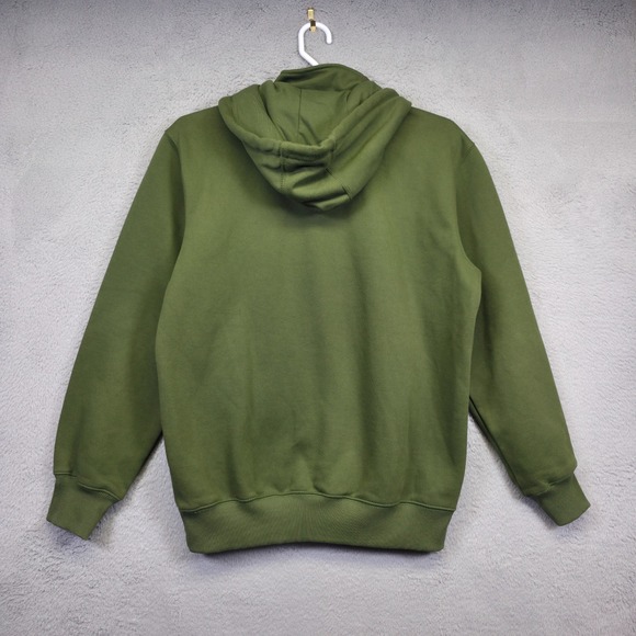 Carhartt Hoodie Mens M Green Loose Fit Rain Defender Utility Workwear Sweatshirt - Picture 3 of 15